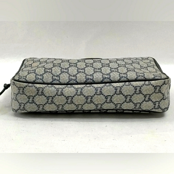 RARE GUCCI PLUS Clutch Bag  Navy Blue /Grey - Picture 6 of 9